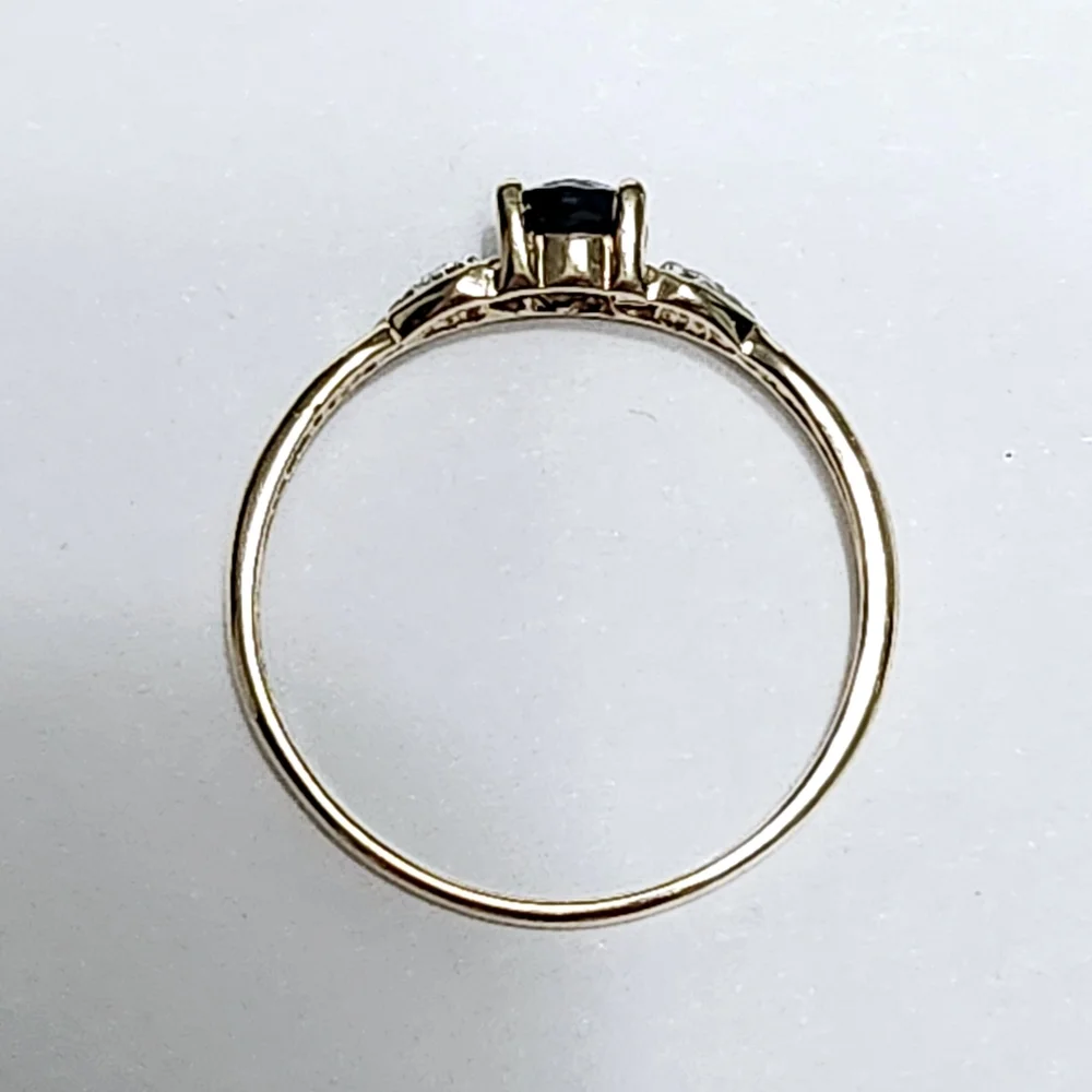 0.50ct Sapphire 10K Gold Oval Solitaire Ring Womens Size 7 - Picture 12 of 16